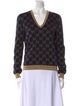 Gucci Printed V-Neck Sweater