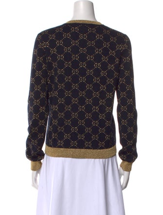 Gucci Printed V-Neck Sweater