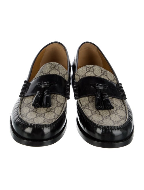 Gucci GG Supreme Tassel Accents Dress Loafers