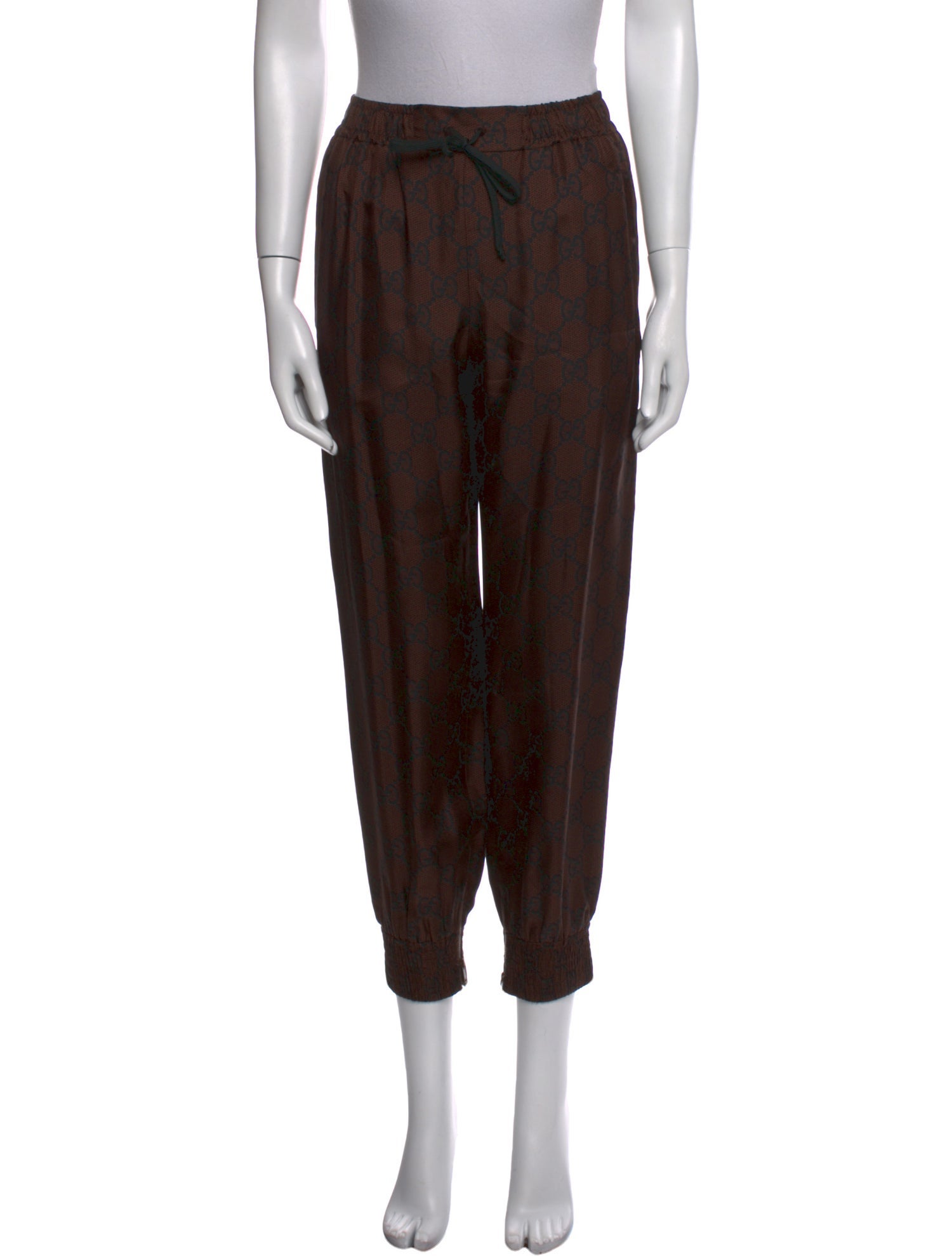 Gucci Silk Grosgrain Trim Sweatpants