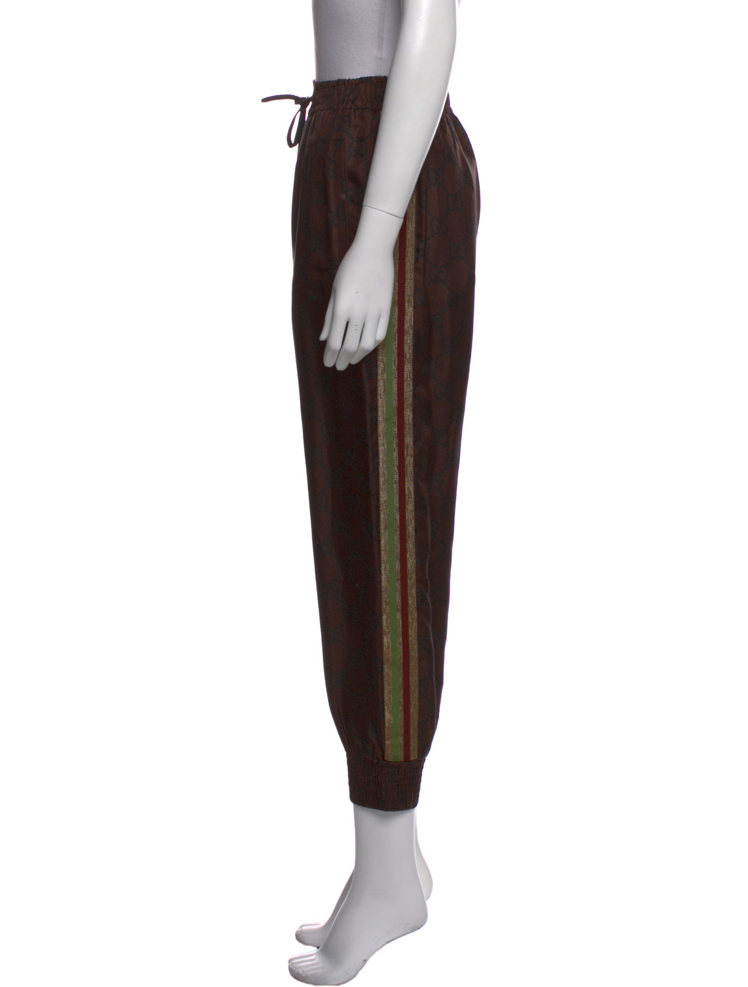 Gucci Silk Grosgrain Trim Sweatpants