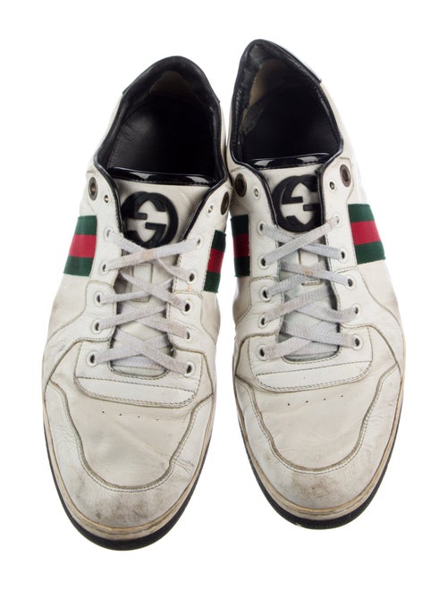 Gucci Web Accent Leather Sneakers