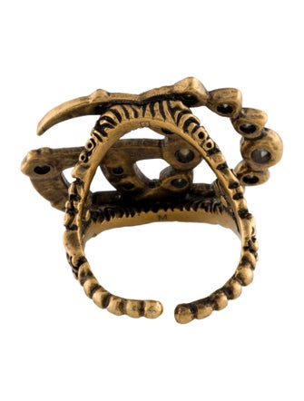 Gucci Crystal GG Marmont Ring