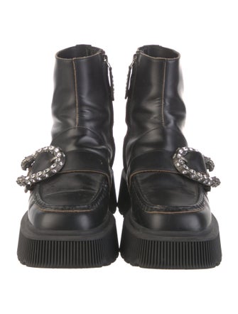 Gucci Dionysus Accent Leather Combat Boots