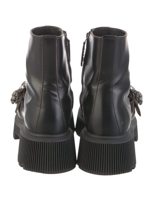 Gucci Dionysus Accent Leather Combat Boots
