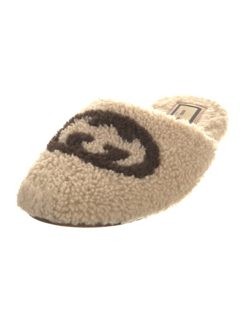 Gucci Shearling Printed Mules