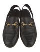 Gucci 1955 Horsebit Accent Leather Slingback Flats