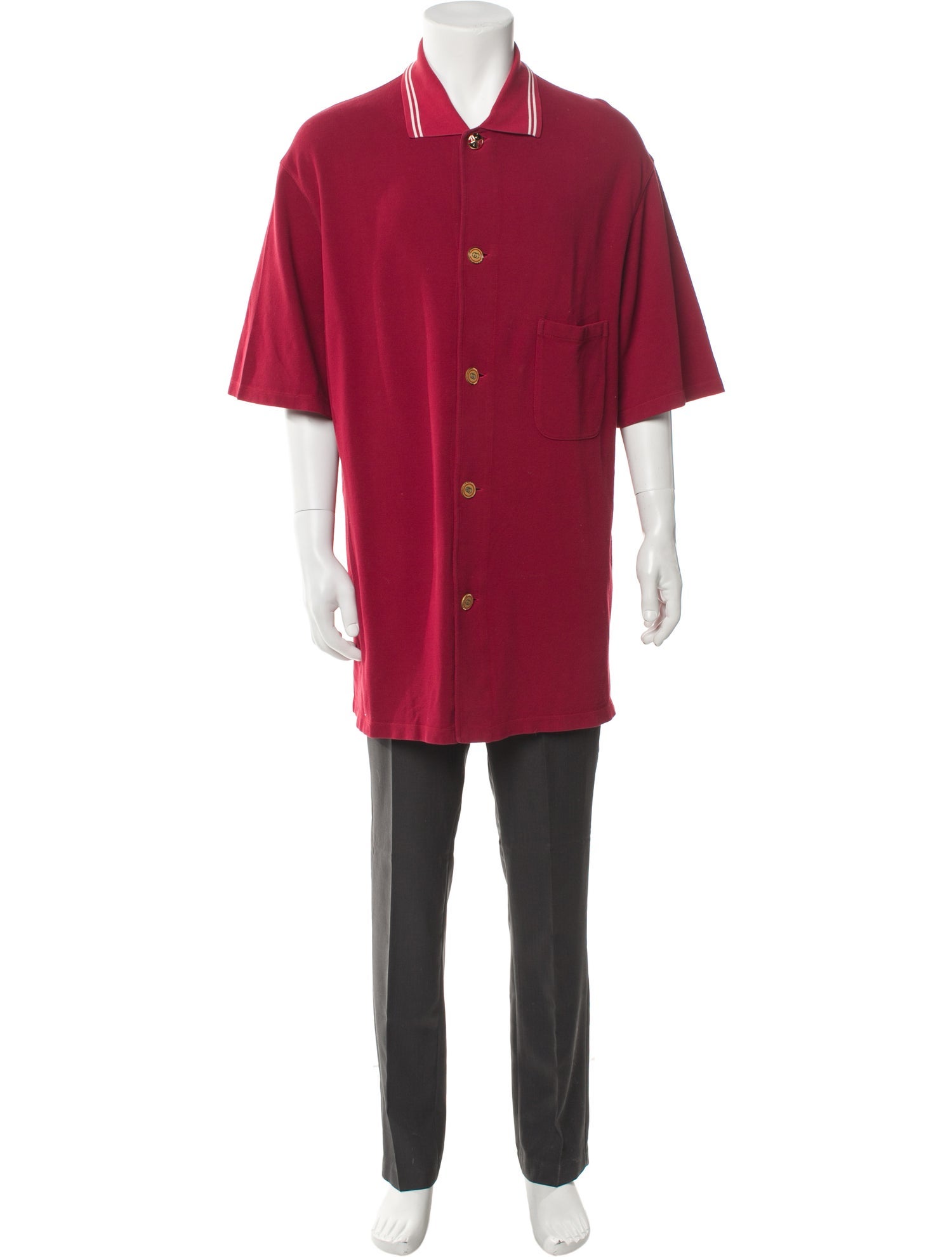 Gucci Interlocking G Logo Three-Quarter Sleeve Shirt