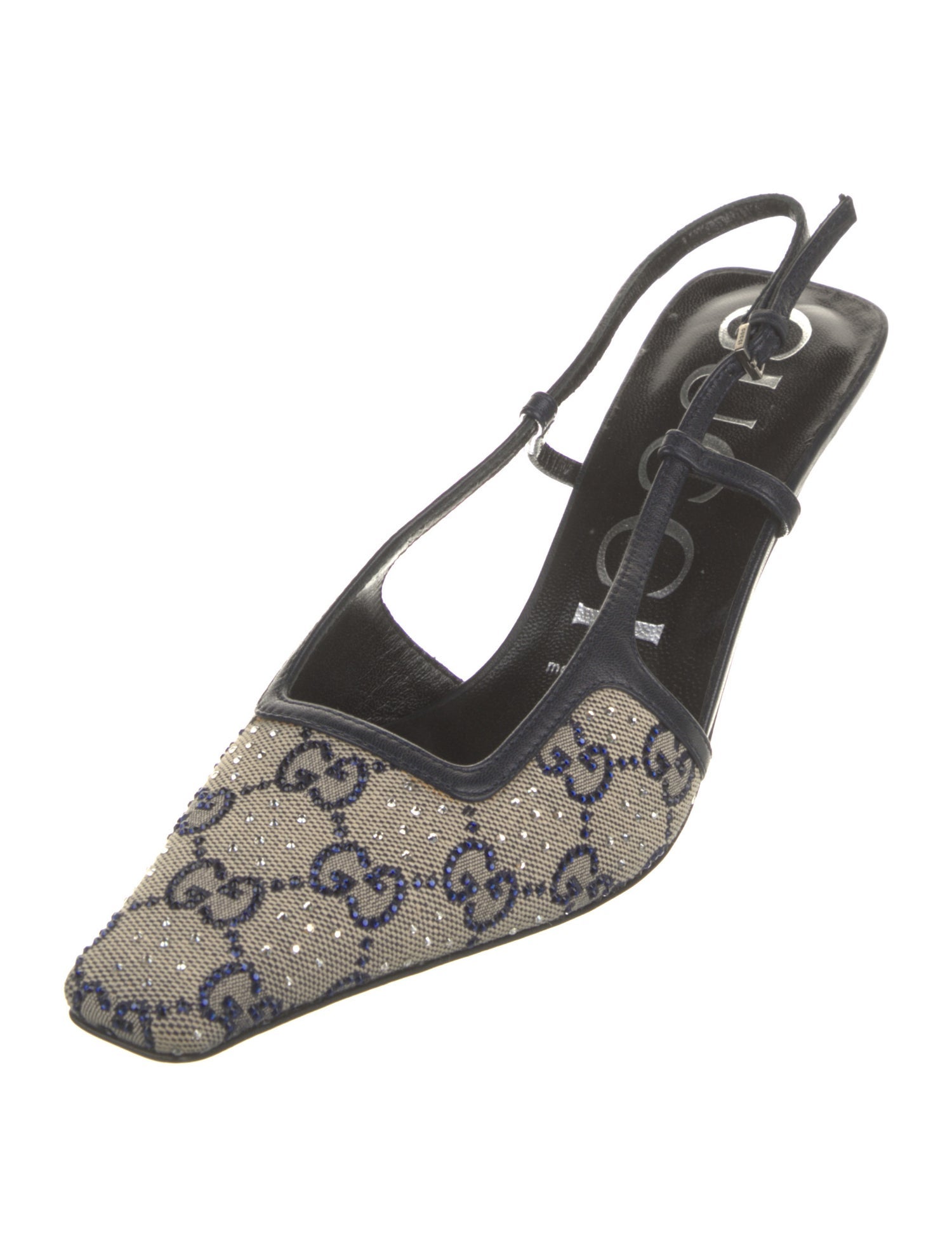 Gucci GG Canvas Canvas Slingback Pumps