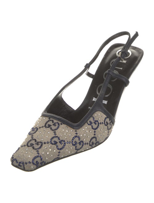 Gucci GG Canvas Canvas Slingback Pumps