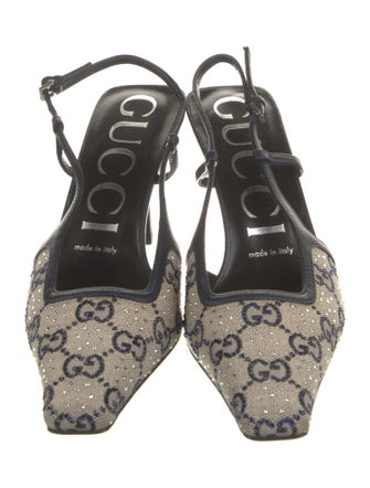 Gucci GG Canvas Canvas Slingback Pumps