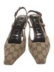 Gucci GG Canvas Canvas Slingback Pumps