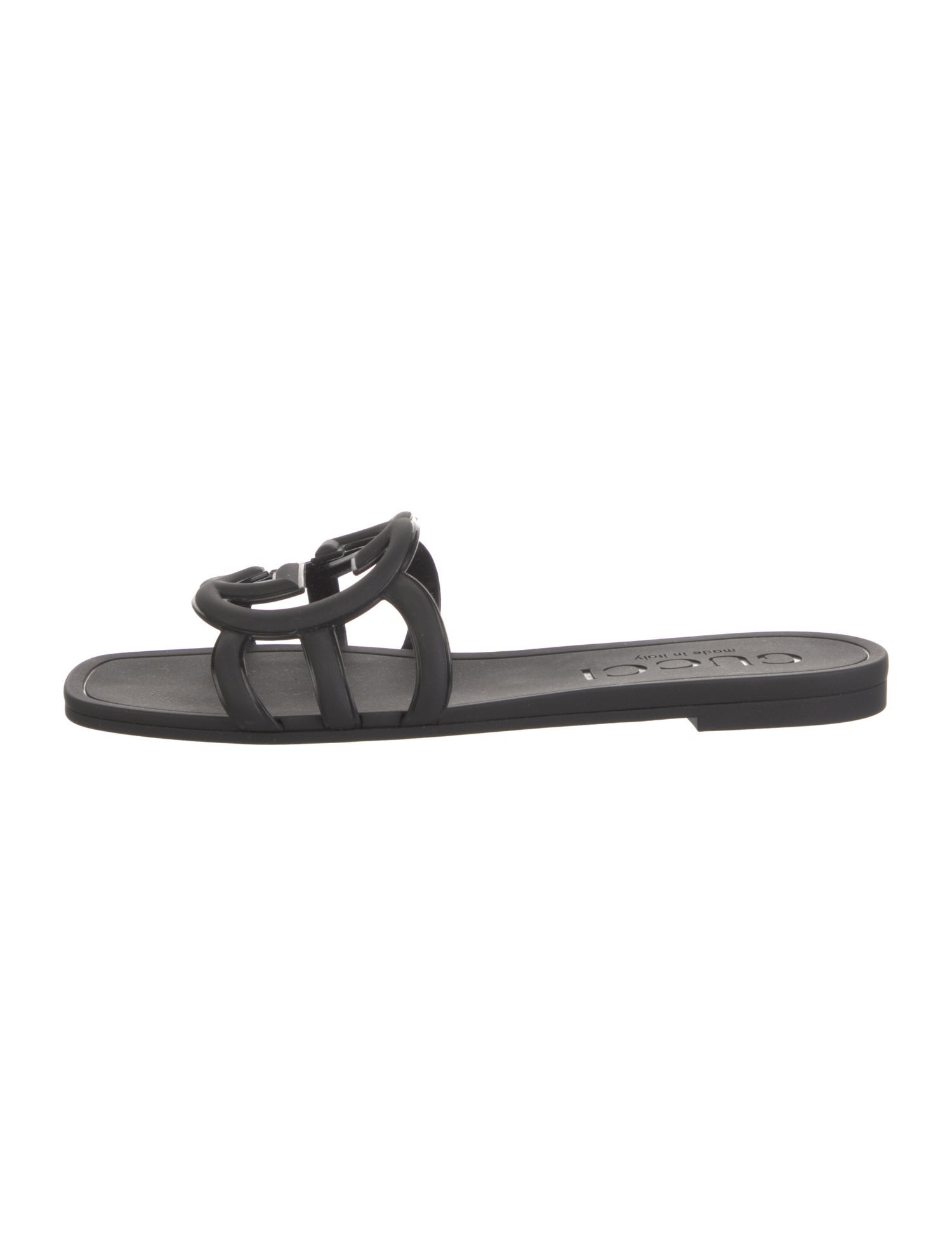 Gucci Interlocking G Logo Rubber Slides