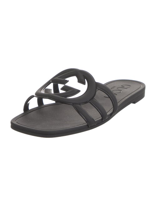 Gucci Interlocking G Logo Rubber Slides