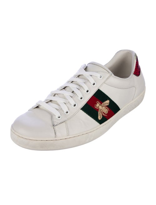 Gucci Web Accent Leather Sneakers
