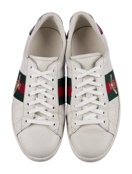 Gucci Web Accent Leather Sneakers