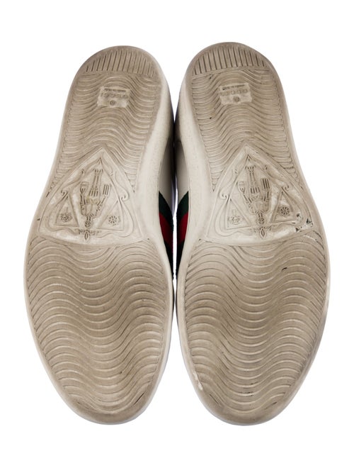 Gucci Web Accent Leather Sneakers
