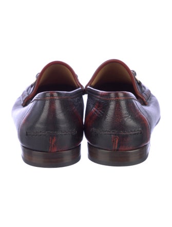Gucci Web Accent Leather Dress Loafers