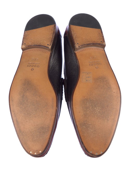 Gucci Web Accent Leather Dress Loafers