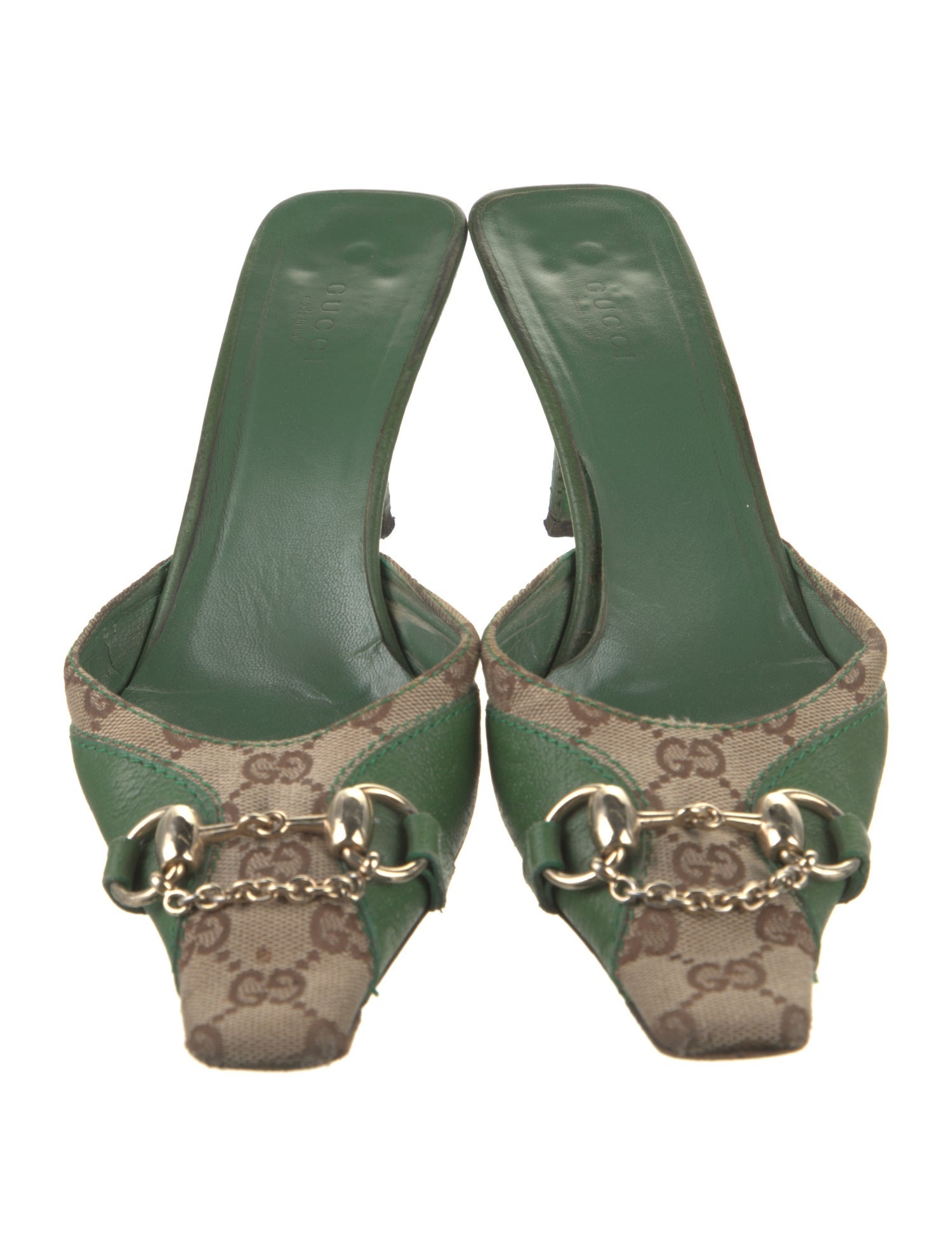 Gucci Vintage GG Canvas Mules