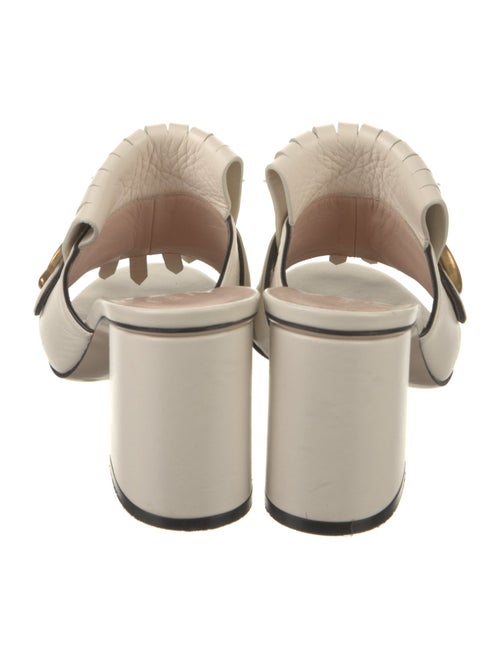 Gucci Double G Logo Leather Slides