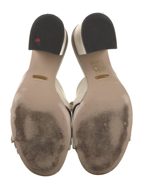 Gucci Double G Logo Leather Slides