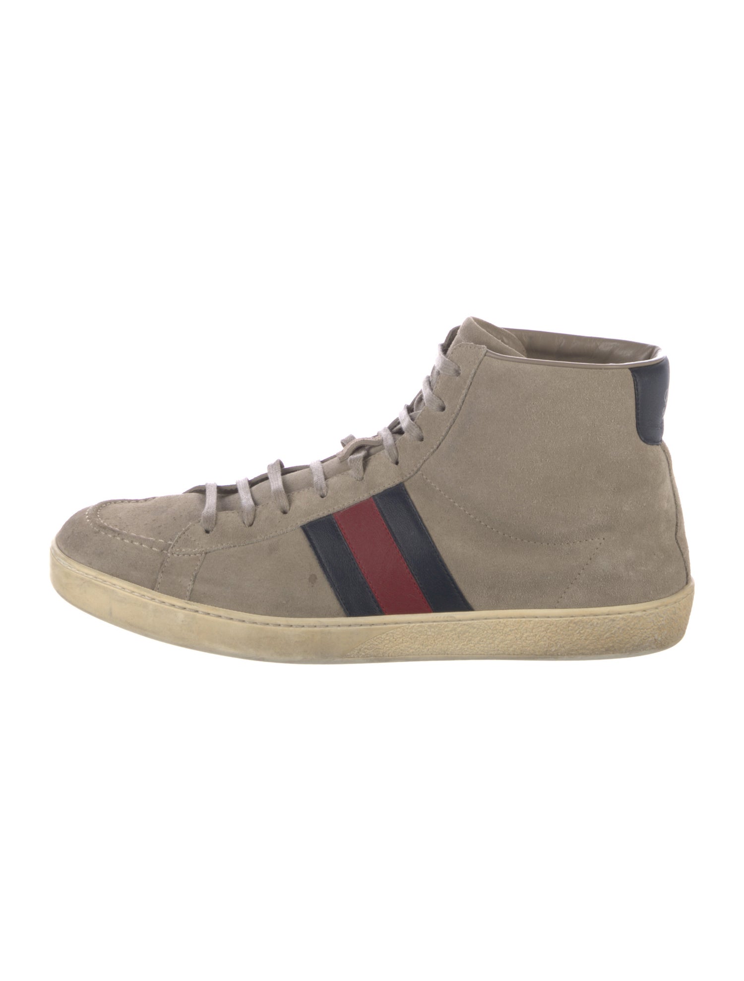 Gucci Web Accent Suede Sneakers