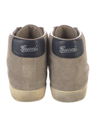 Gucci Web Accent Suede Sneakers