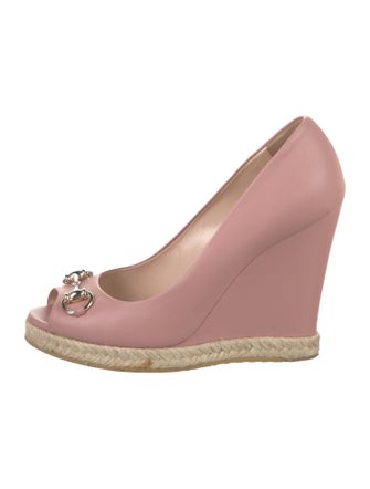 Gucci Horsebit Accent Leather Pumps