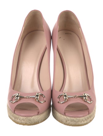 Gucci Horsebit Accent Leather Pumps