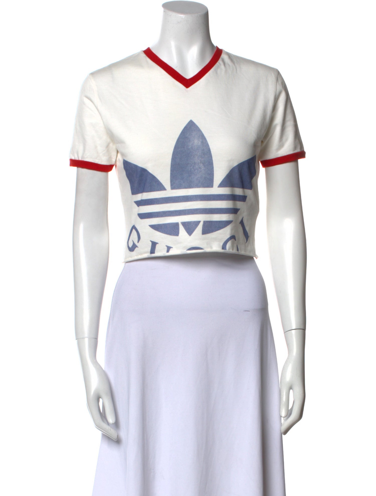 Gucci x Adidas 2022 Graphic Print Crop Top