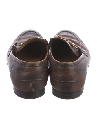 Gucci Horsebit Accent Leather Loafers