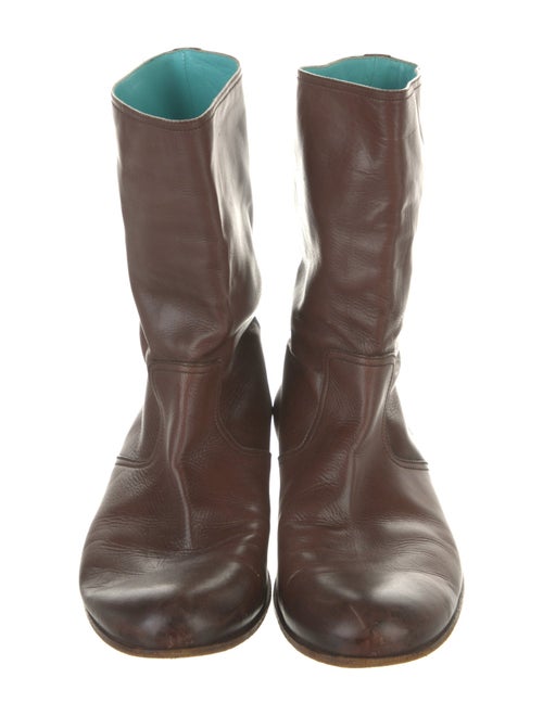 Gucci Leather Moto Boots
