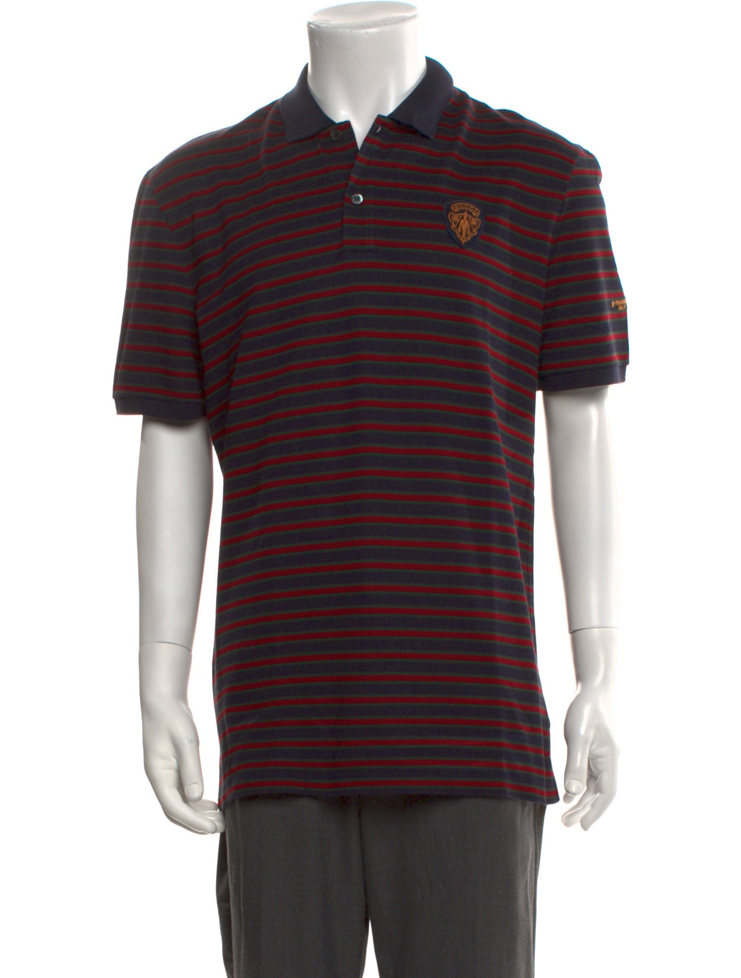 Gucci Bee Accent Striped Polo Shirt w/ Tags