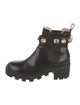 Gucci Leather Crystal Embellishments Lace-Up Boots