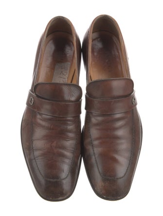 Gucci Interlocking G Logo Leather Loafers