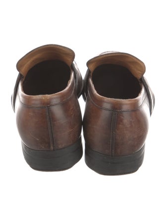 Gucci Interlocking G Logo Leather Loafers