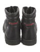 Gucci Web Accent Leather Hiking Boots