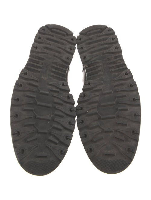 Gucci Web Accent Leather Hiking Boots