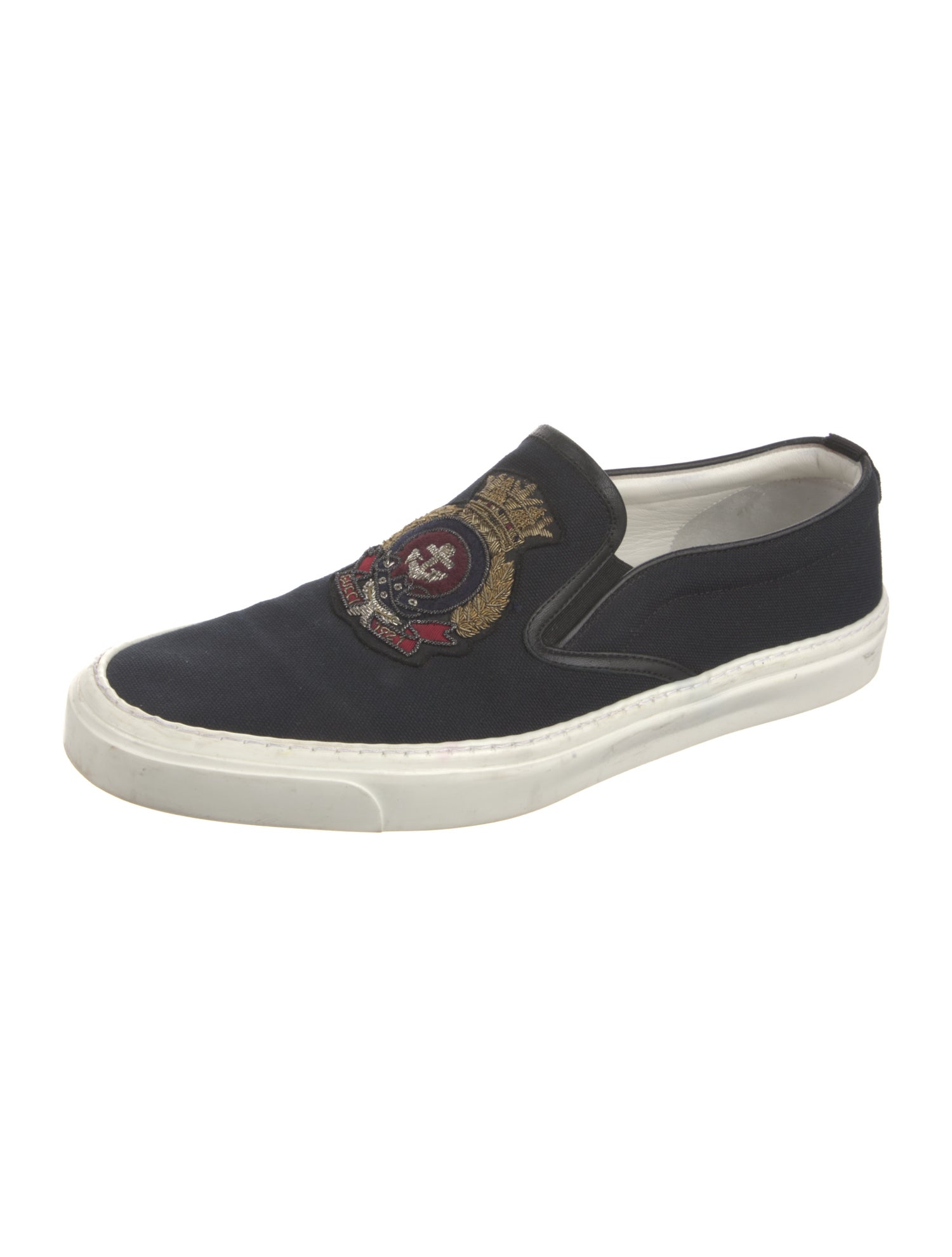 Gucci Canvas Embroidered Accent Sneakers
