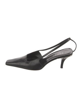 Gucci Leather Slingback Pumps