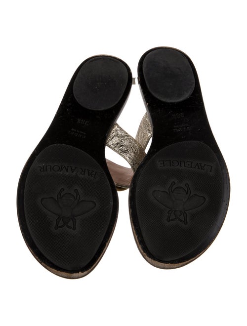 Gucci Double G Logo Leather Slides