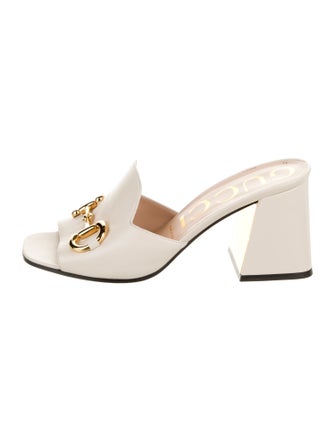 Gucci 1955 Horsebit Accent Leather Slides