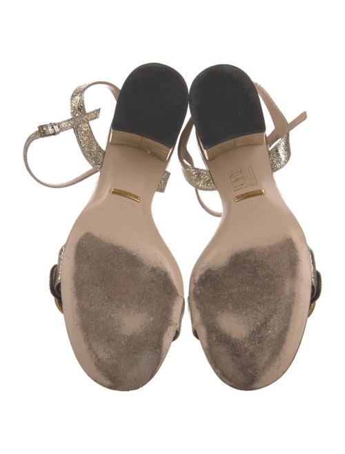 Gucci Double G Logo Leather Sandals
