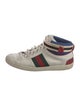 Gucci Web Accent Leather Sneakers