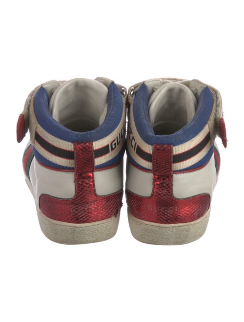 Gucci Web Accent Leather Sneakers