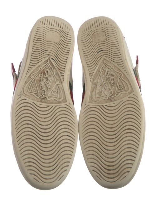 Gucci Web Accent Leather Sneakers