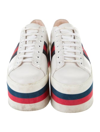 Gucci Sylvie Web Accent Leather Sneakers