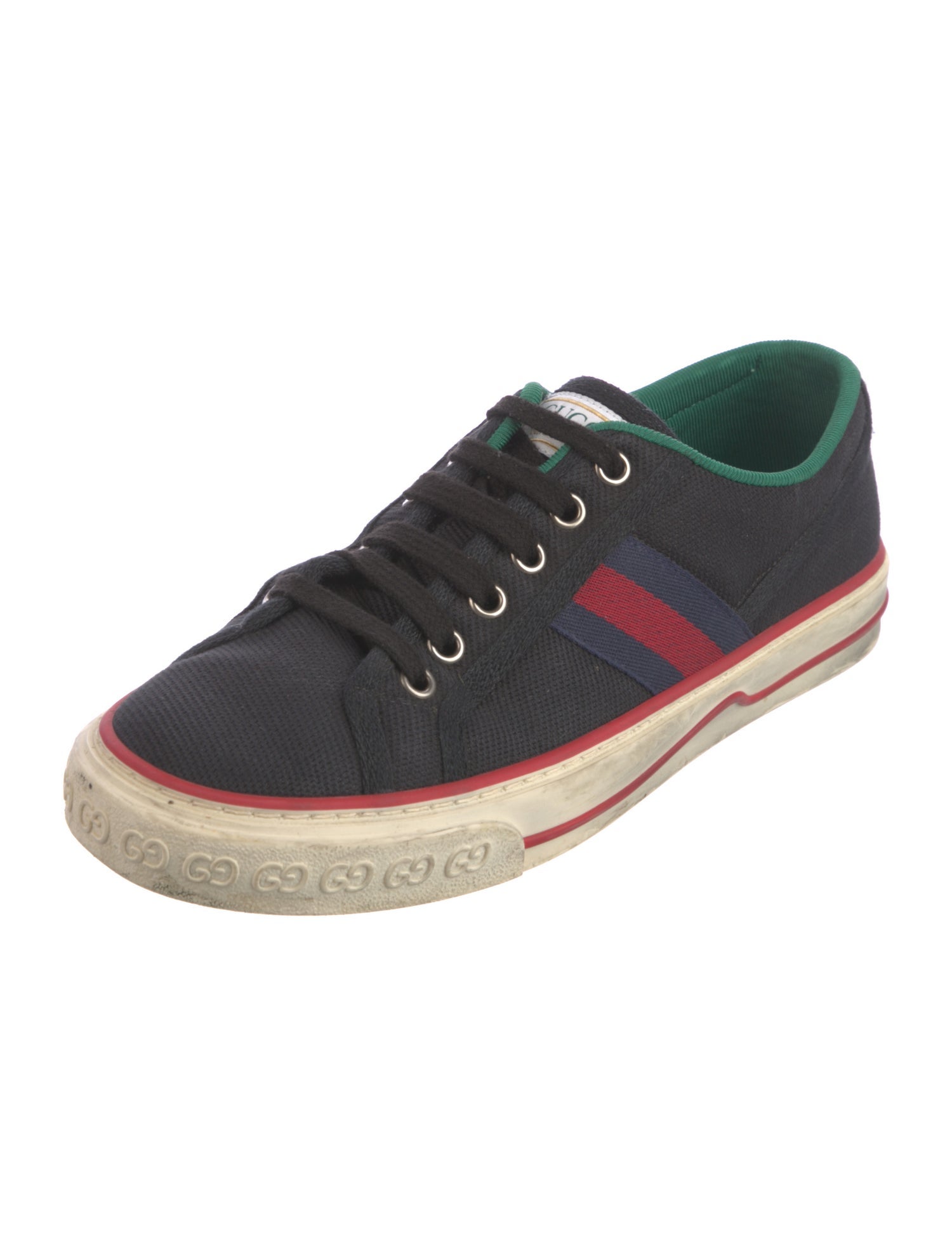 Gucci Web Accent Canvas Sneakers