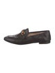 Gucci Web Accent Leather Loafers